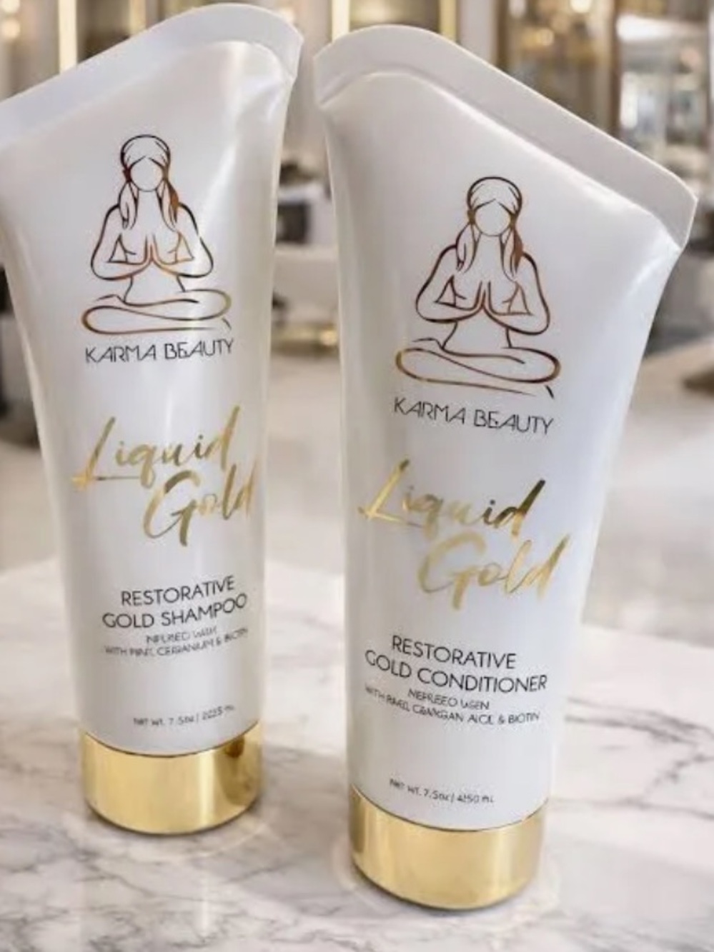 Liquid Gold Restorative Shampoo – White & Gold